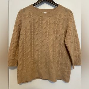 J.crew 100% Cashmere Sweater, Size L in Camel